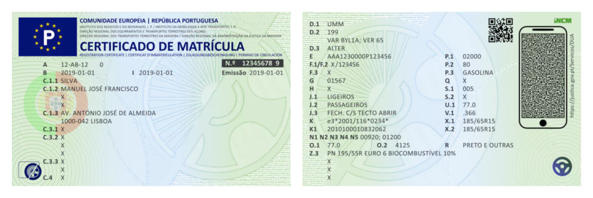 documento-unico-automovel Documento único automóvel (DUA), livrete, certificado de matrícula