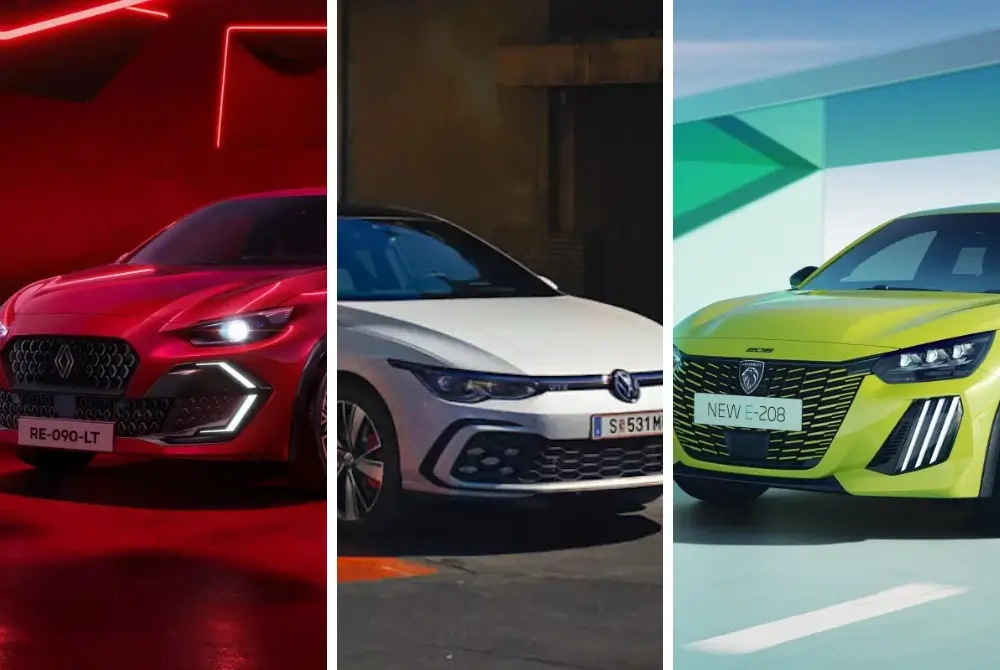 Renault Clio, Volkswagen Golf e Peugeot 208