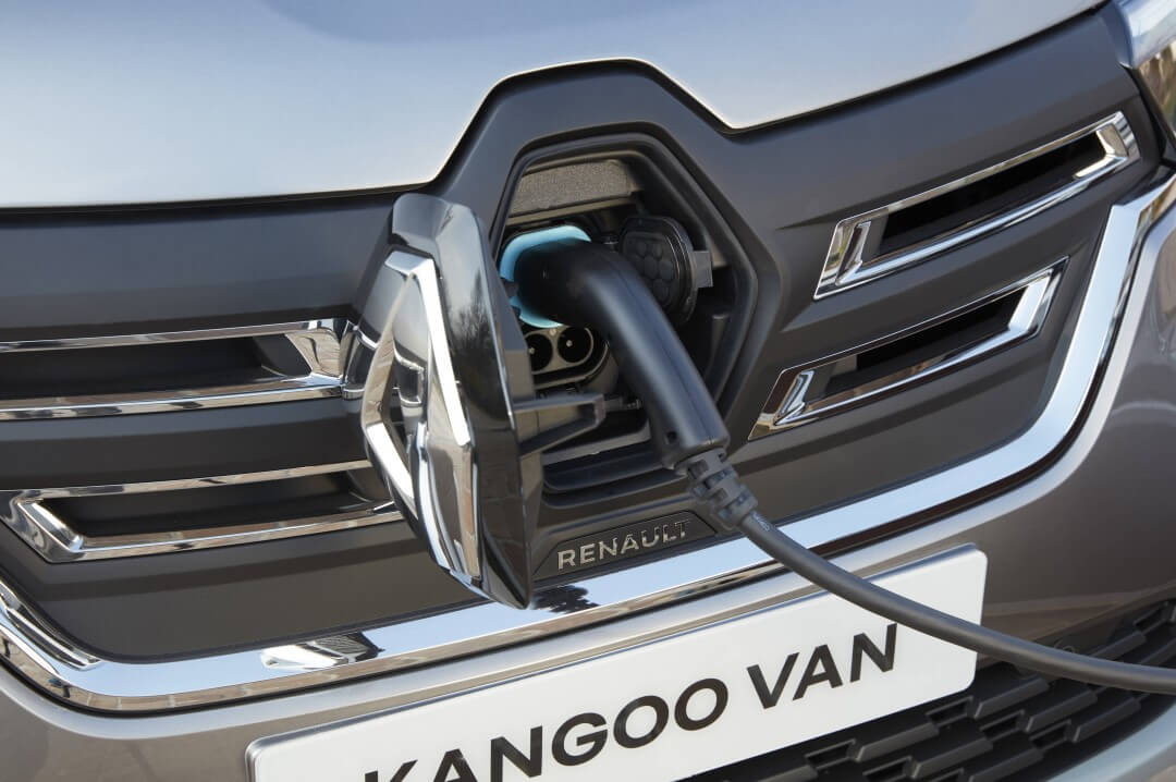 autonomia do kangoo e-tech renault kangoo a carregar 100% elétrica