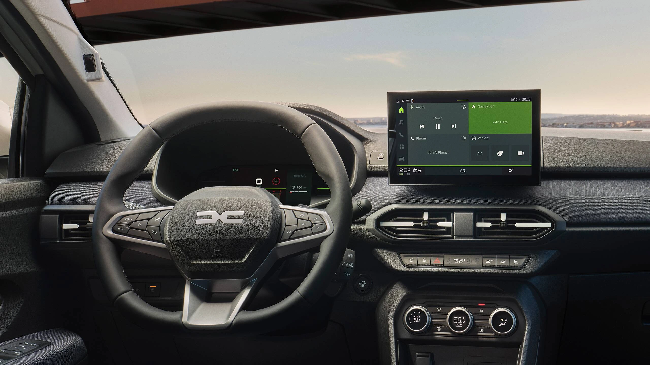 Vista interior do novo Dacia Sandero 2026