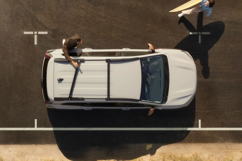 Vista superior do Dacia jogger 2026