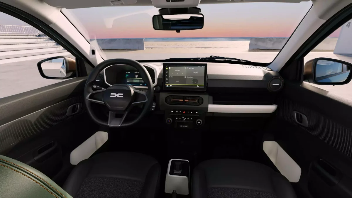 interior tecnologia Dacia Spring 2026