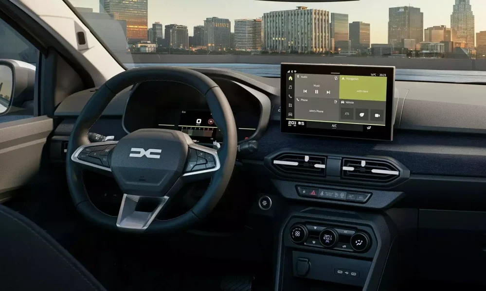 Display touch e volante do Dacia Logan 2026