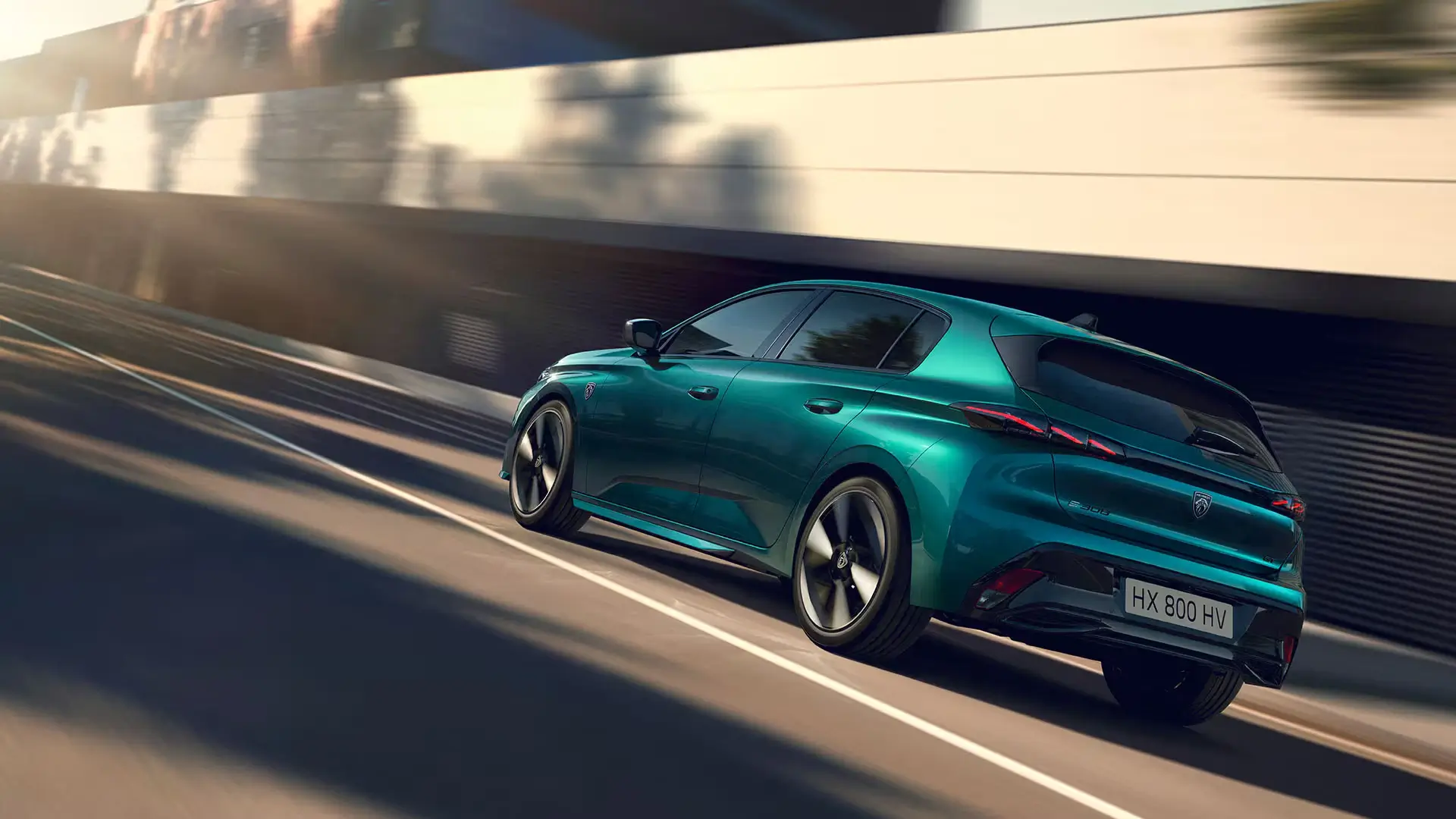 Vista traseira do novo Peugeot 308 2025