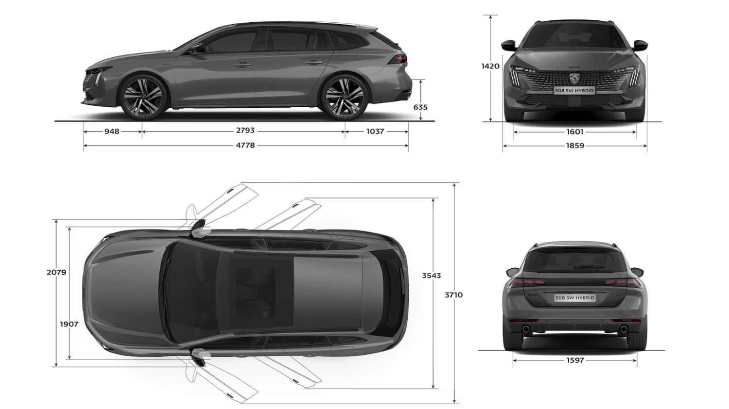 peugeot-508-sw-dimensoes carrinha Peugeot 508 SW dimensões