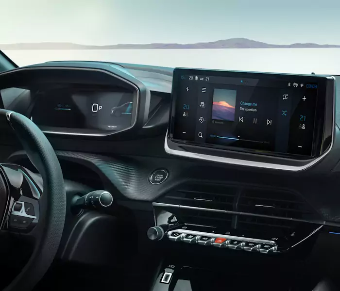 peugeot-208-elétrico-interior Peugeot 208 elétrico interior