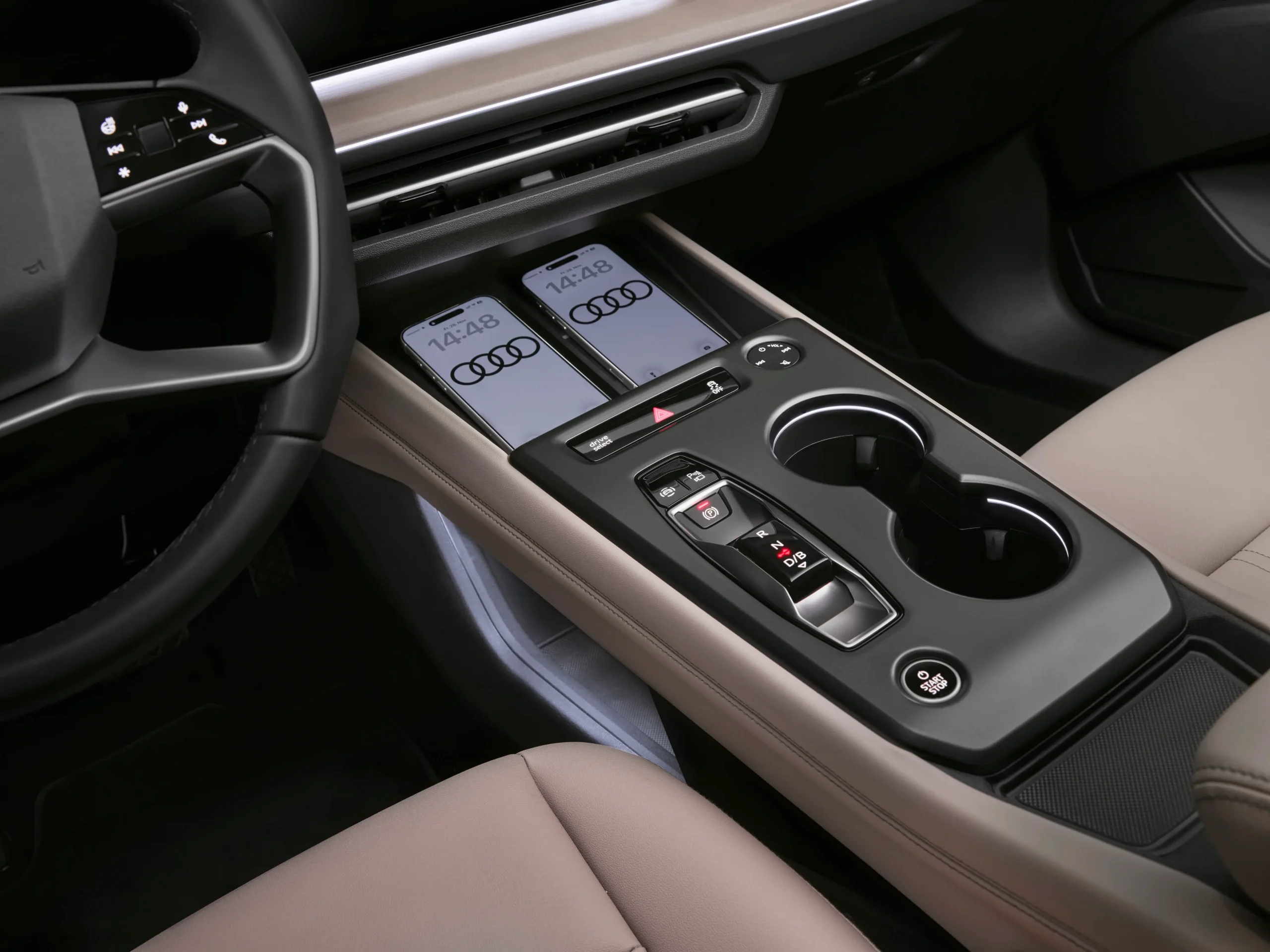 Vista interior do novo Audi Q4 e-tron