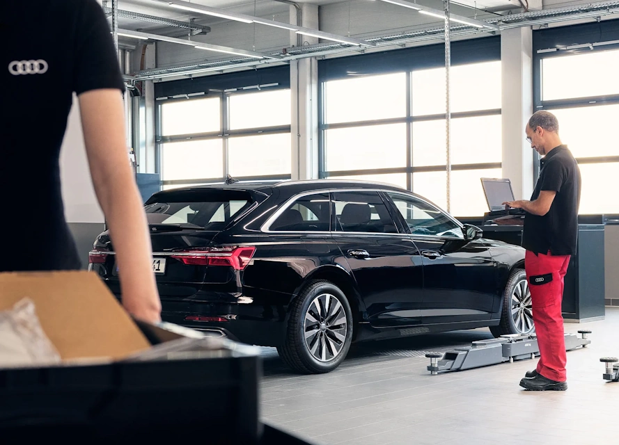 audi-oficina carro Audi na oficina