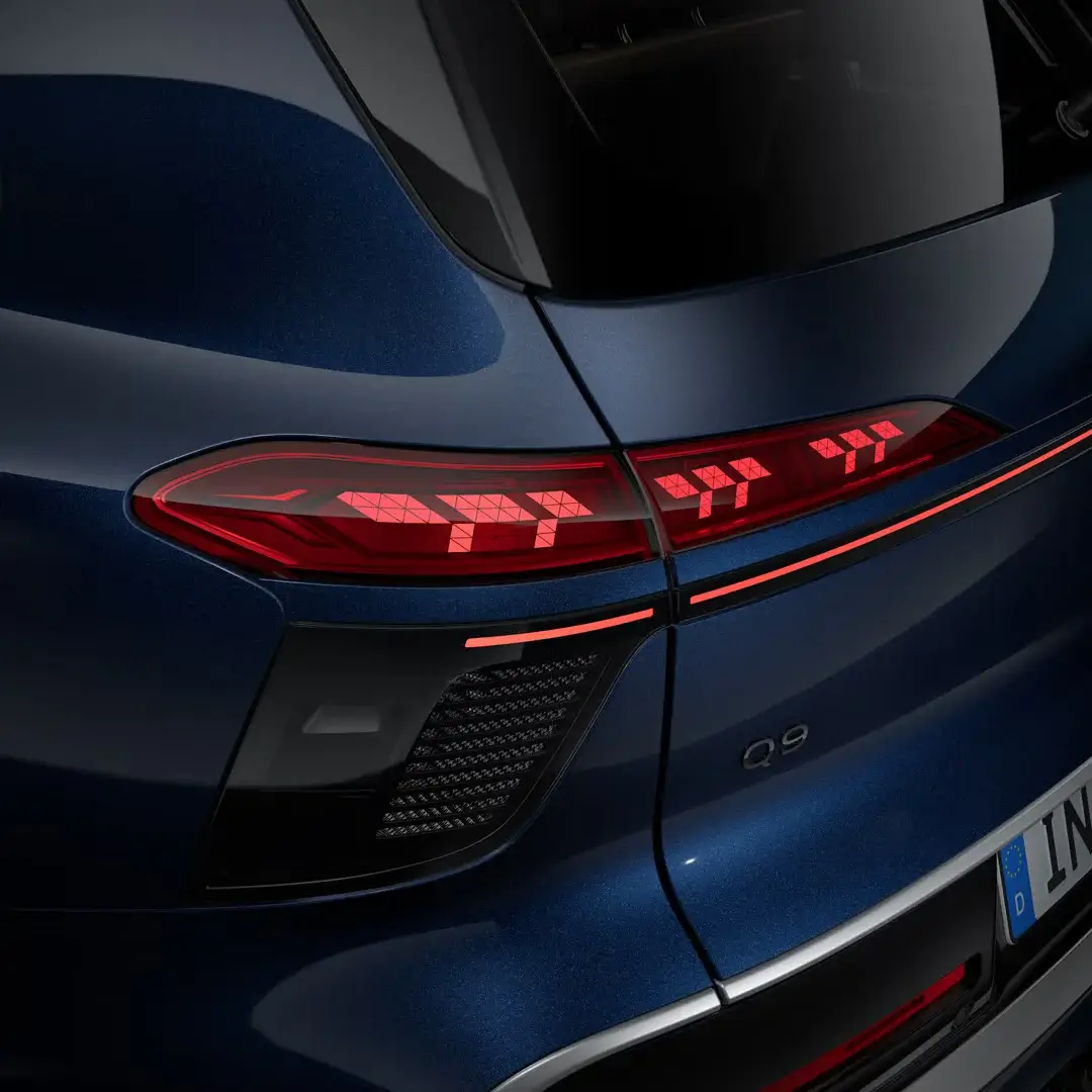 Vista aproximada da traseira Audi Q9