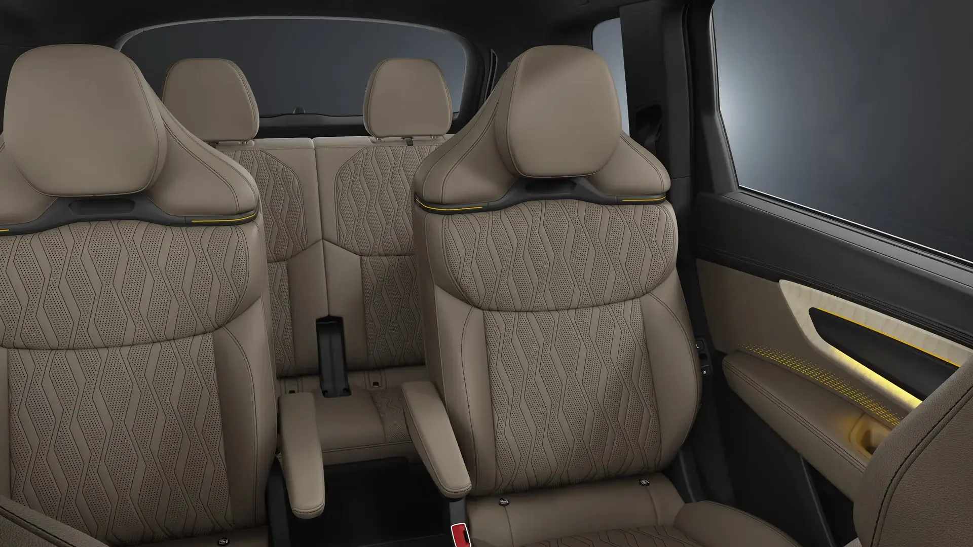 Vista interior do Audi Q9