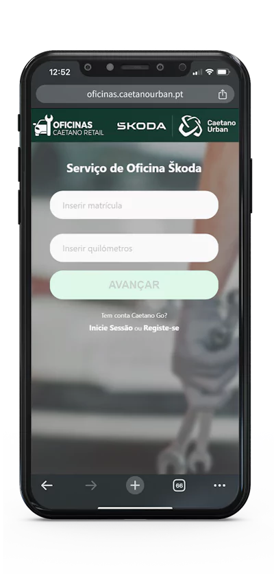 marcacao-oficina-skoda mock-up de marcação das oficinas Skoda