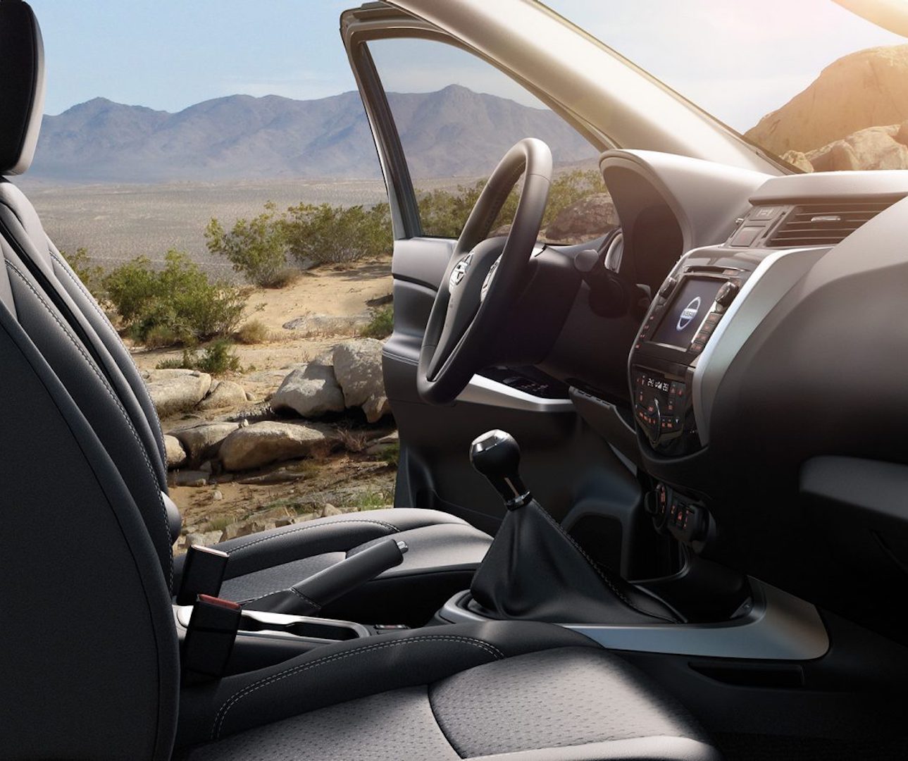 nissan-navara-interior interior do Nissan Navara