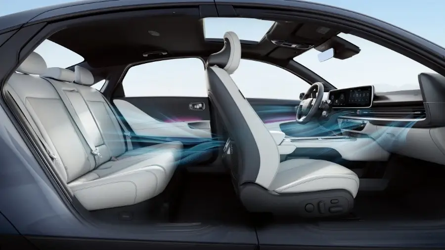 Vista interior do Hyundai Ioniq 6