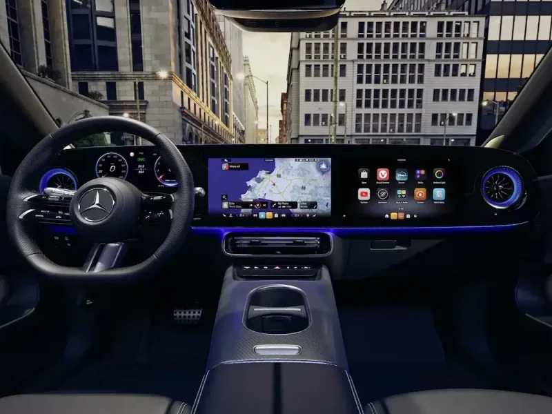 Vista interior do Mercedes-Benz CLA Shooting Brake