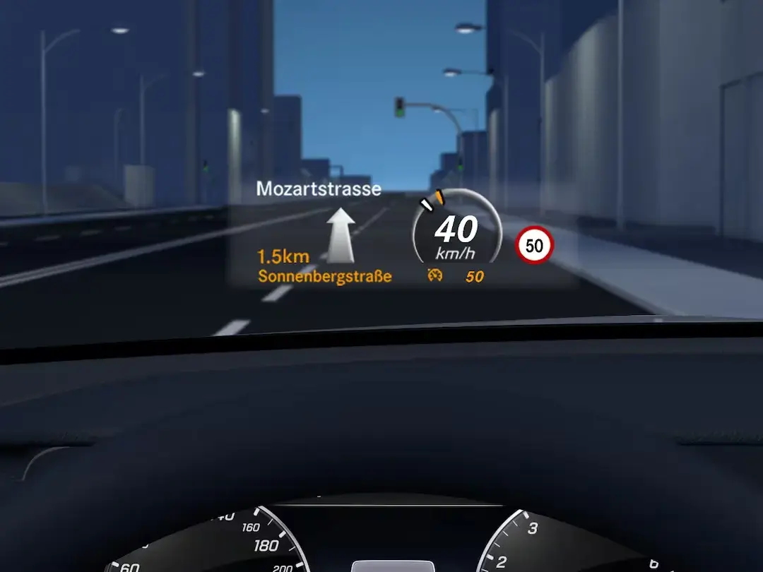 Heads up display Mercedes-Benz Classe A
