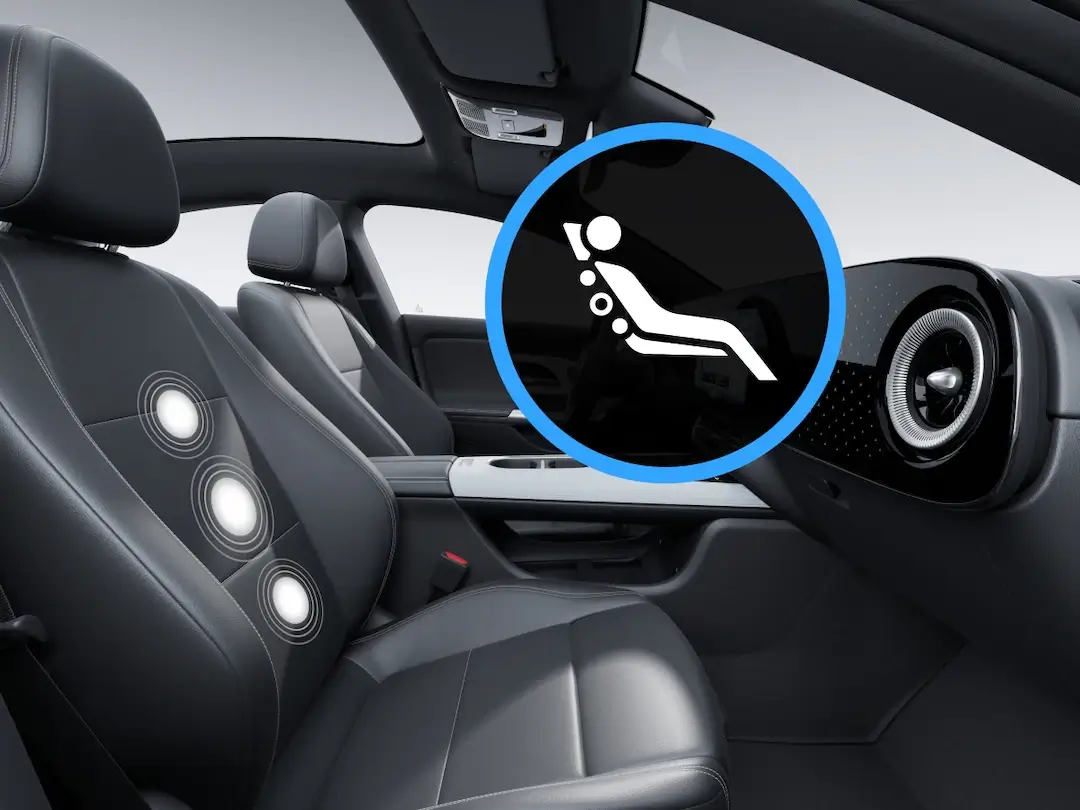 Bancos dianteiros em pele com função de massagem num Mercedes-Benz