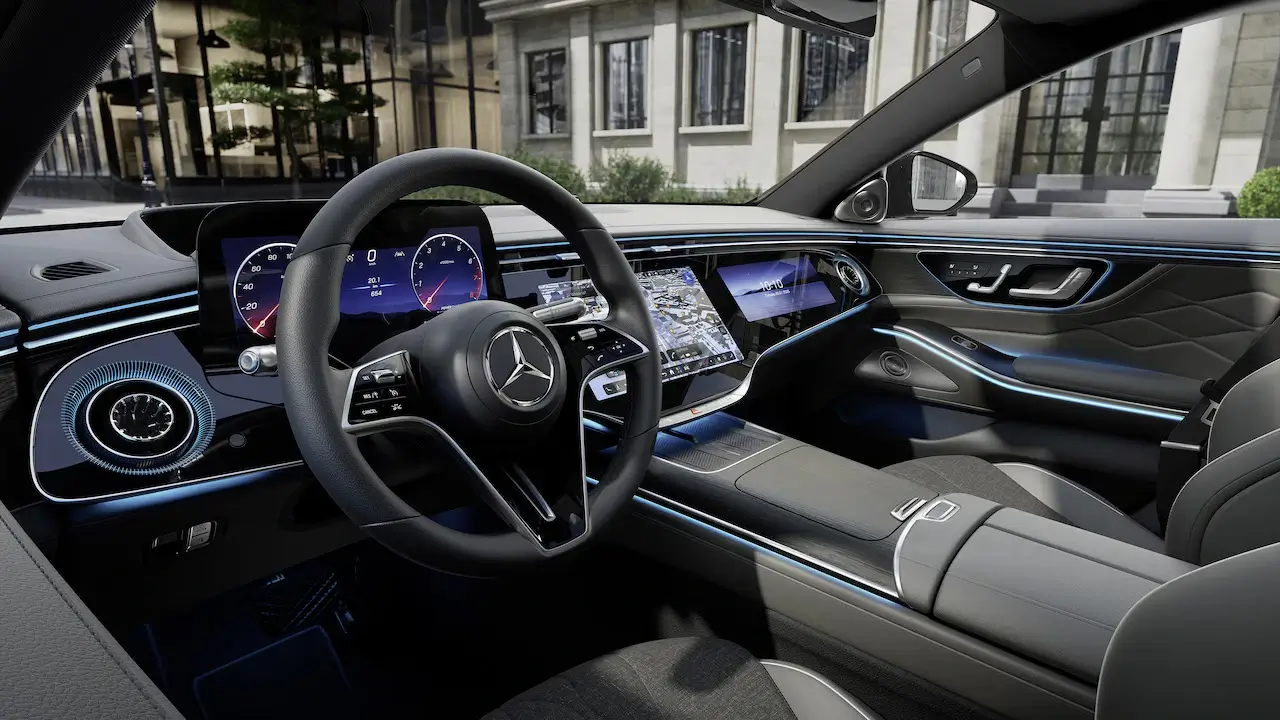 Vista interior do Mercedes-Benz Classe S 2026