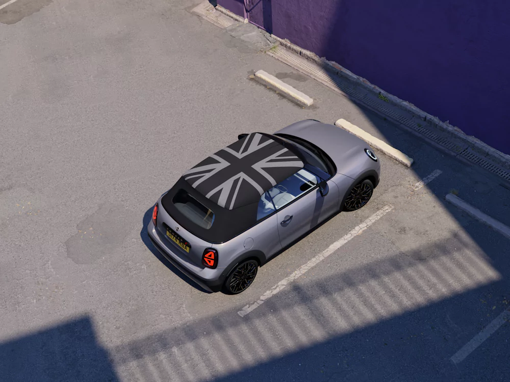 mini-cooper-cabrio-capota MINI Cooper Cabrio - capota bandeira UK