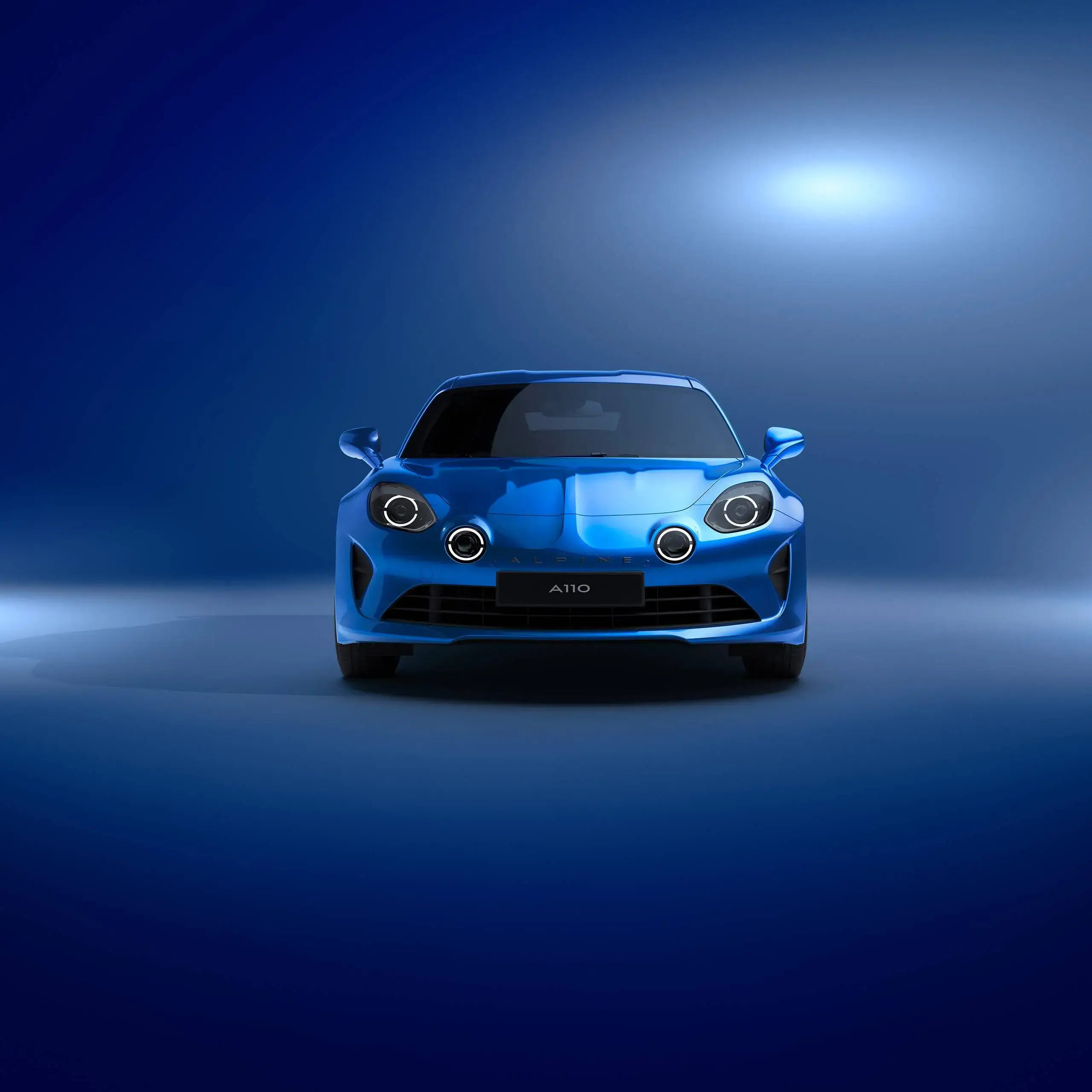 Alpine A110 visto de frente