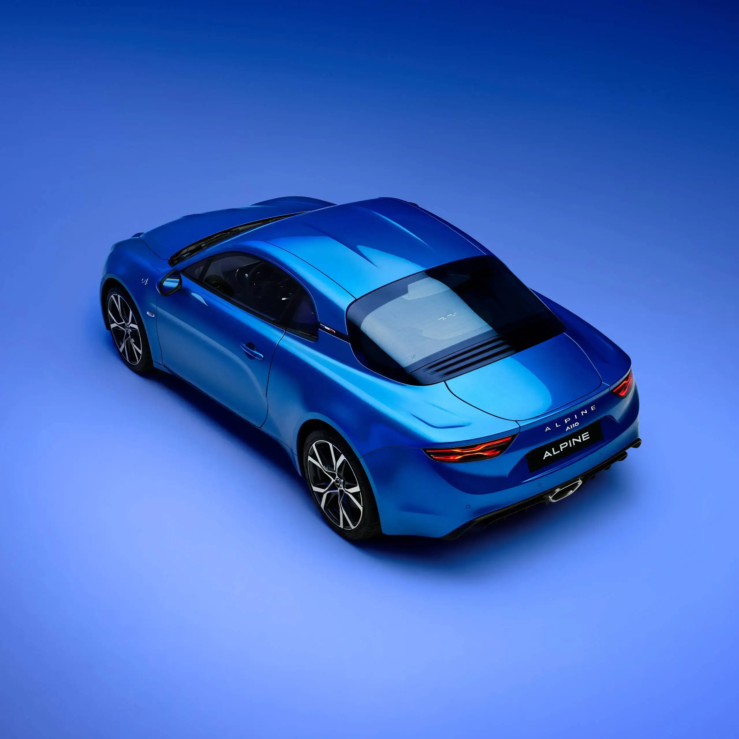 Alpine A110 visto de 3/4 traseira