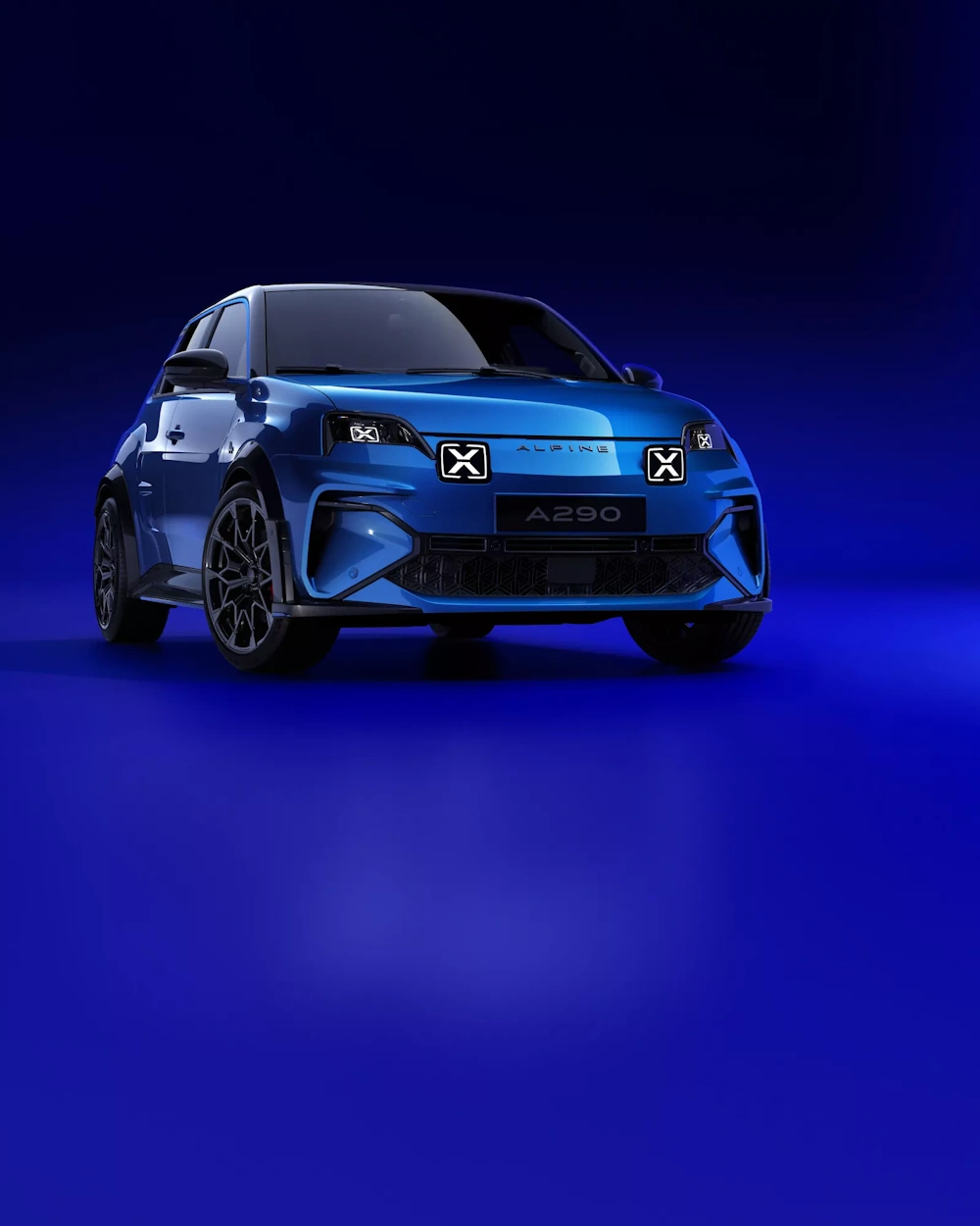 novo-alpine-a290 design exterior do alpine a290 em azul