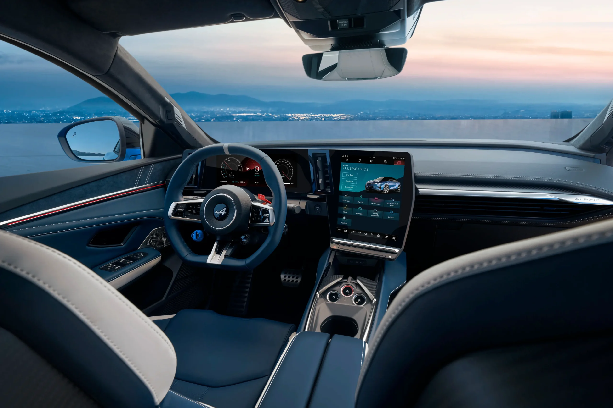 Vista interior do Alpine A390