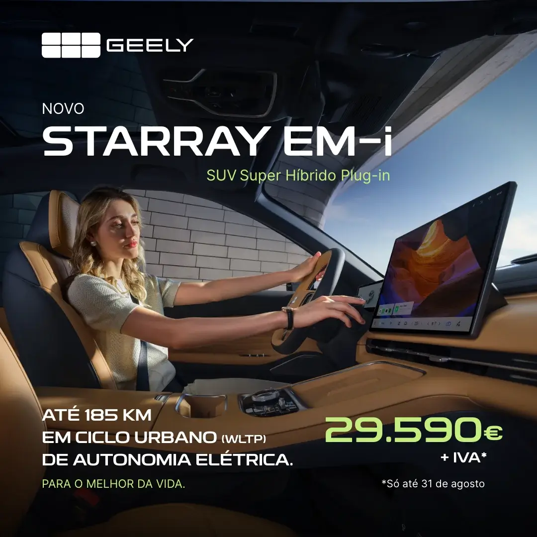 Condições da campanha promocional Geely Starray EM-i. Válida até 31 de agosto