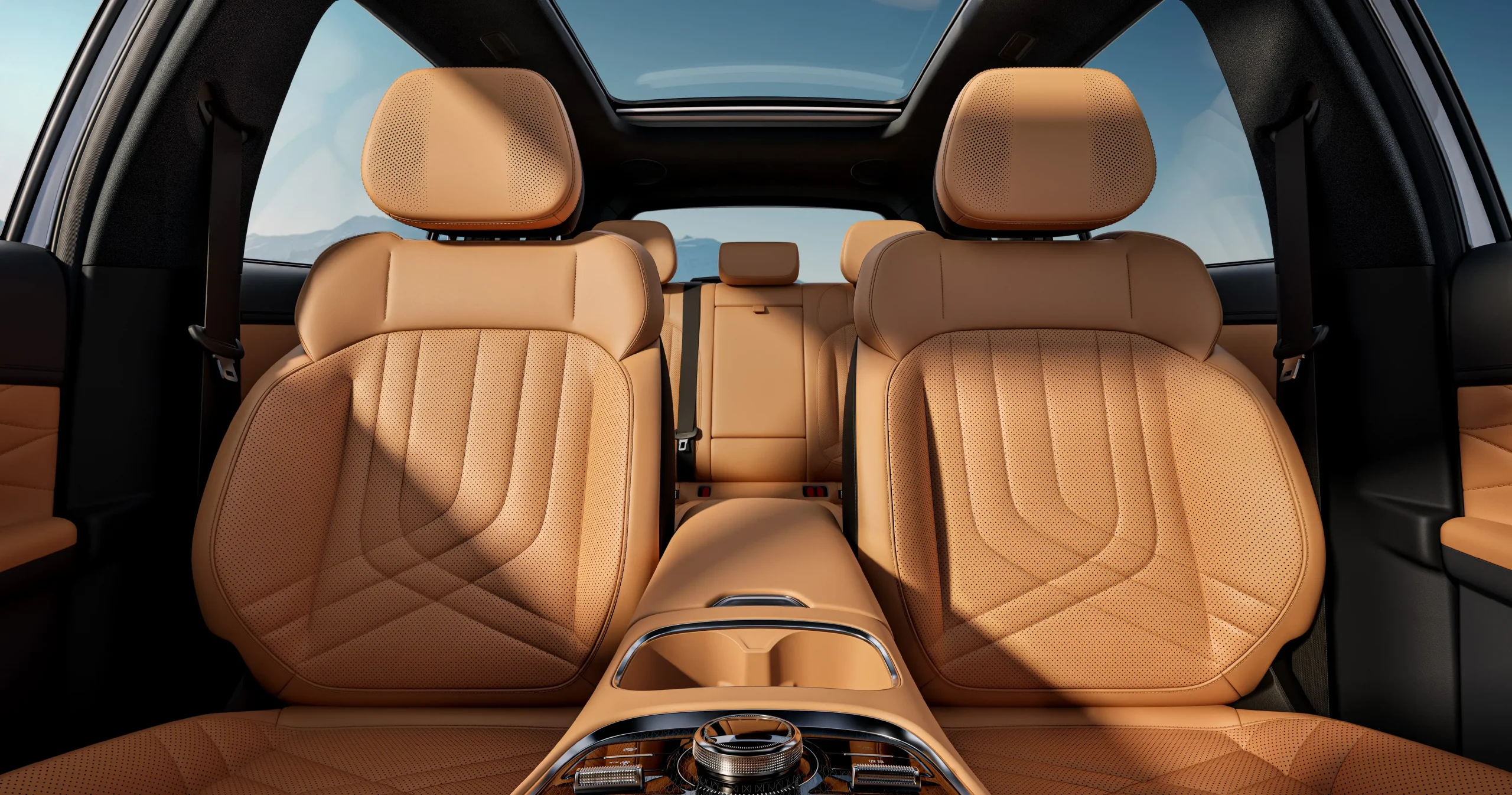 Vista interior dos bancos do Geely Starray EM-i