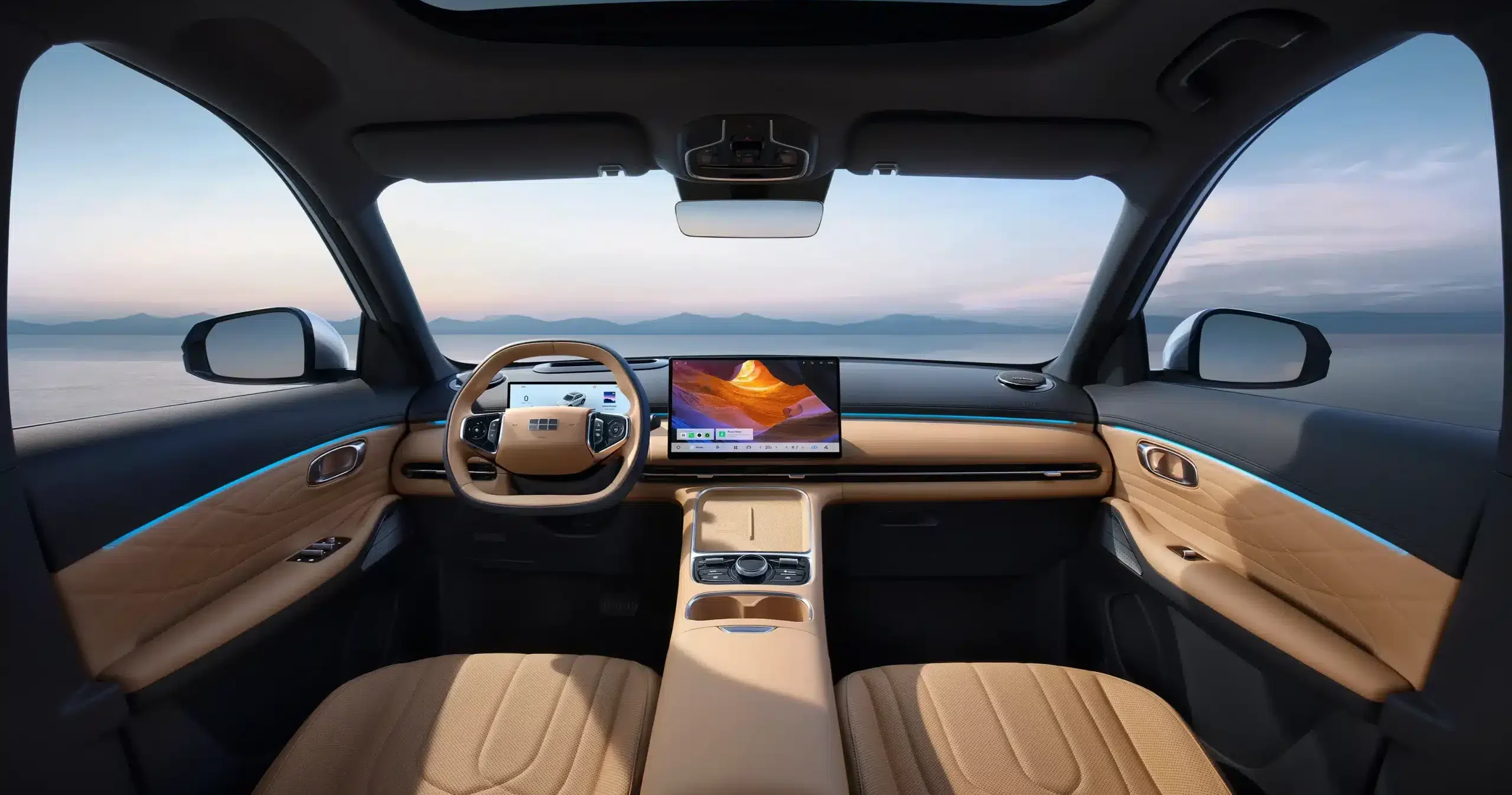 Vista interior do Geely Starray EM-i