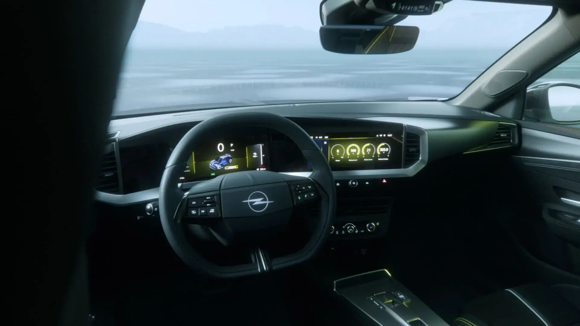 Vista interior da tecnologia do Opel Mokka GSE