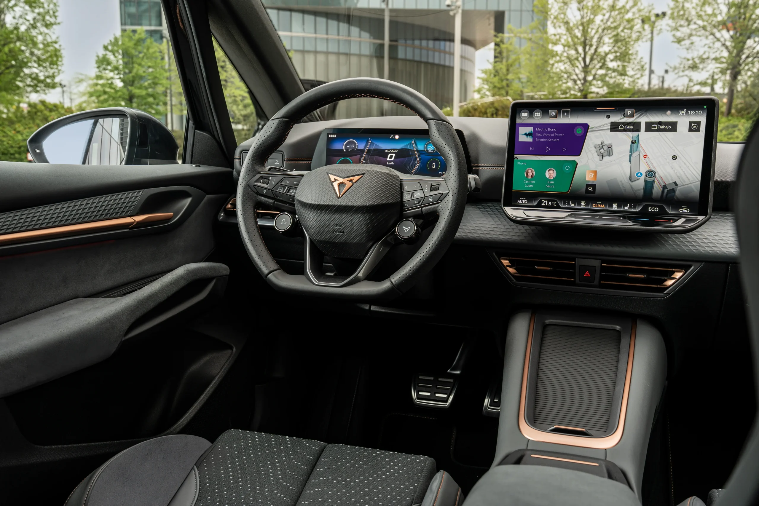 Vista interior do CUPRA Born