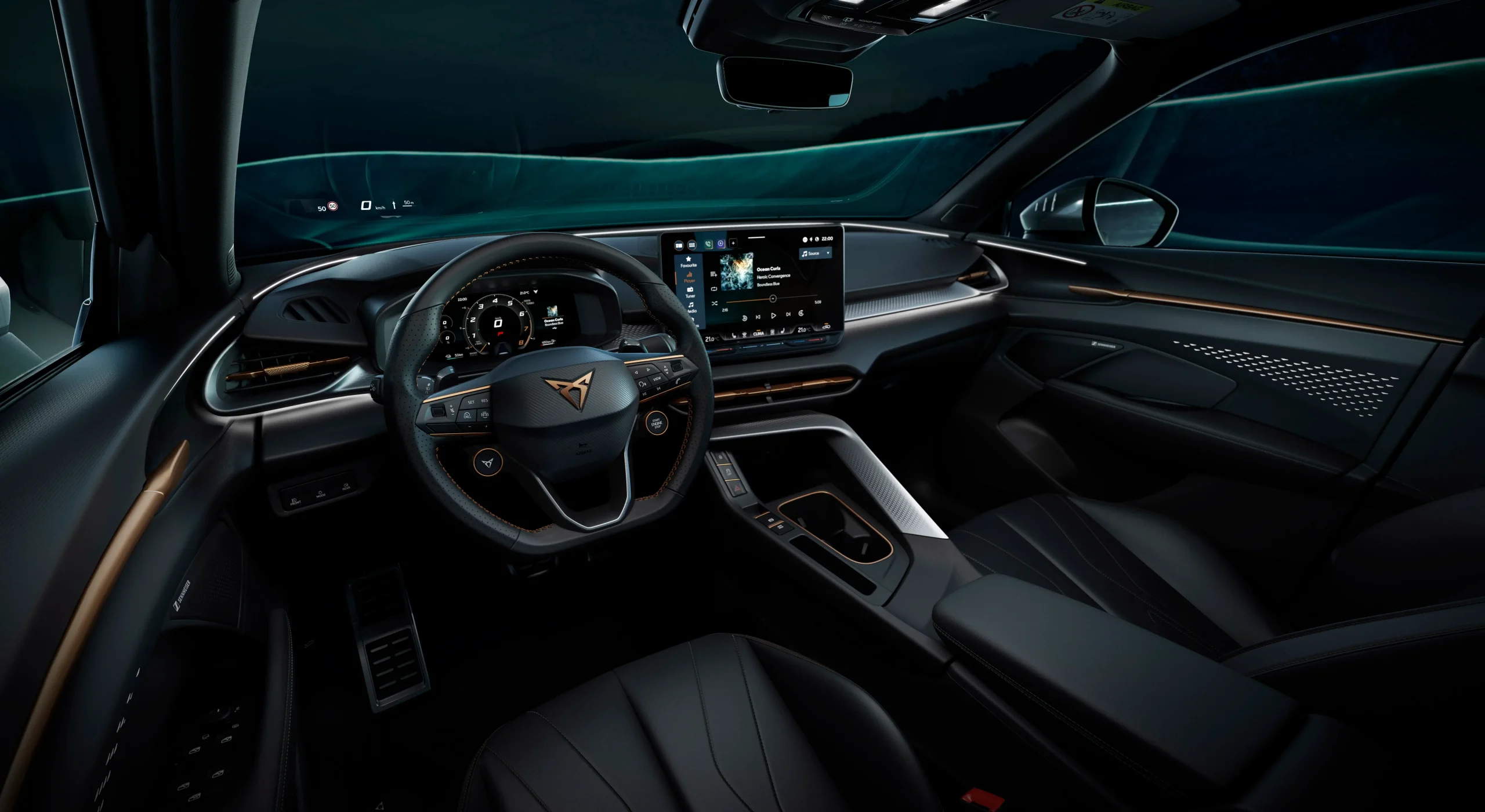 Vista interior do CUPRA Terramar