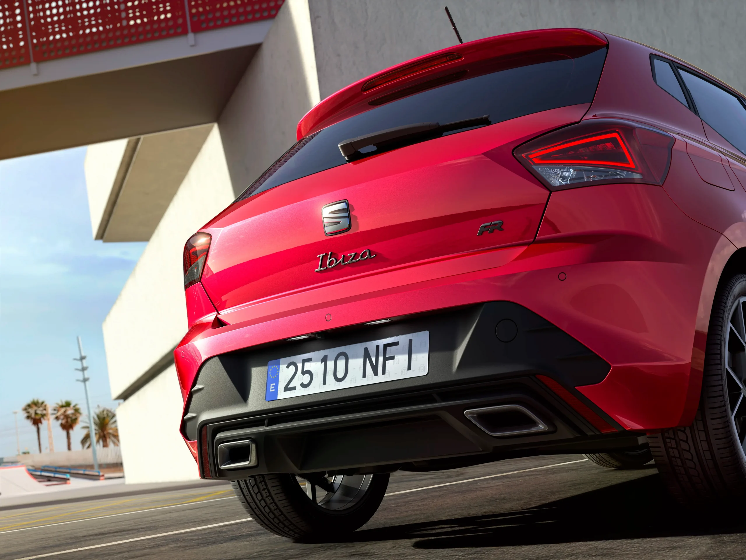 Vista aproximada da traseira SEAT Ibiza